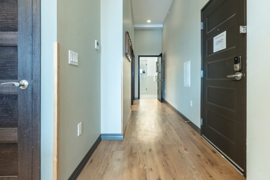 Duluth Rental Suite entrance with hardwood floors
