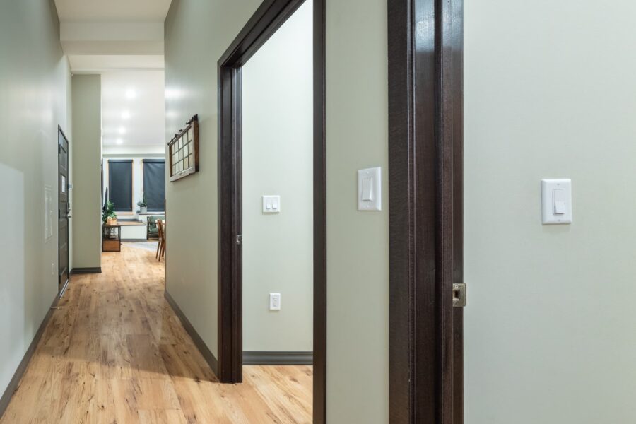 Duluth Rental suite - hallway with hardwood floors
