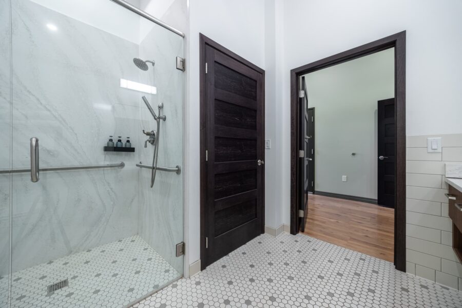 Duluth Rental Suite 102 - Full Bath with glass shower stall