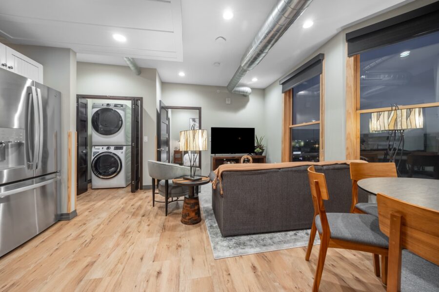 Duluth Rental Suite 303 - Living area, laundry